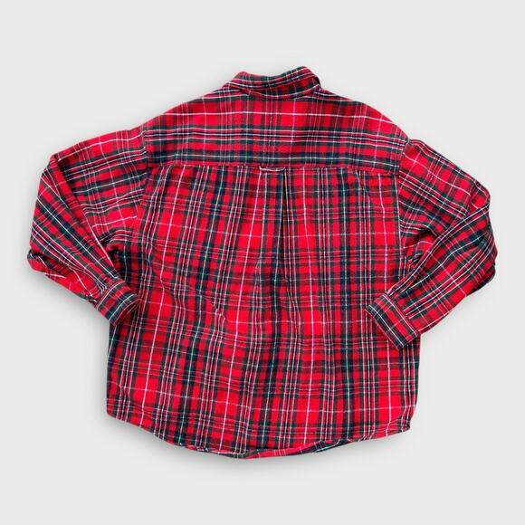 Vintage Eddie Bauer Red Plaid Flannel Shirt Men's XL Rockabilly Gorpcore Holiday - Picture 7 of 9
